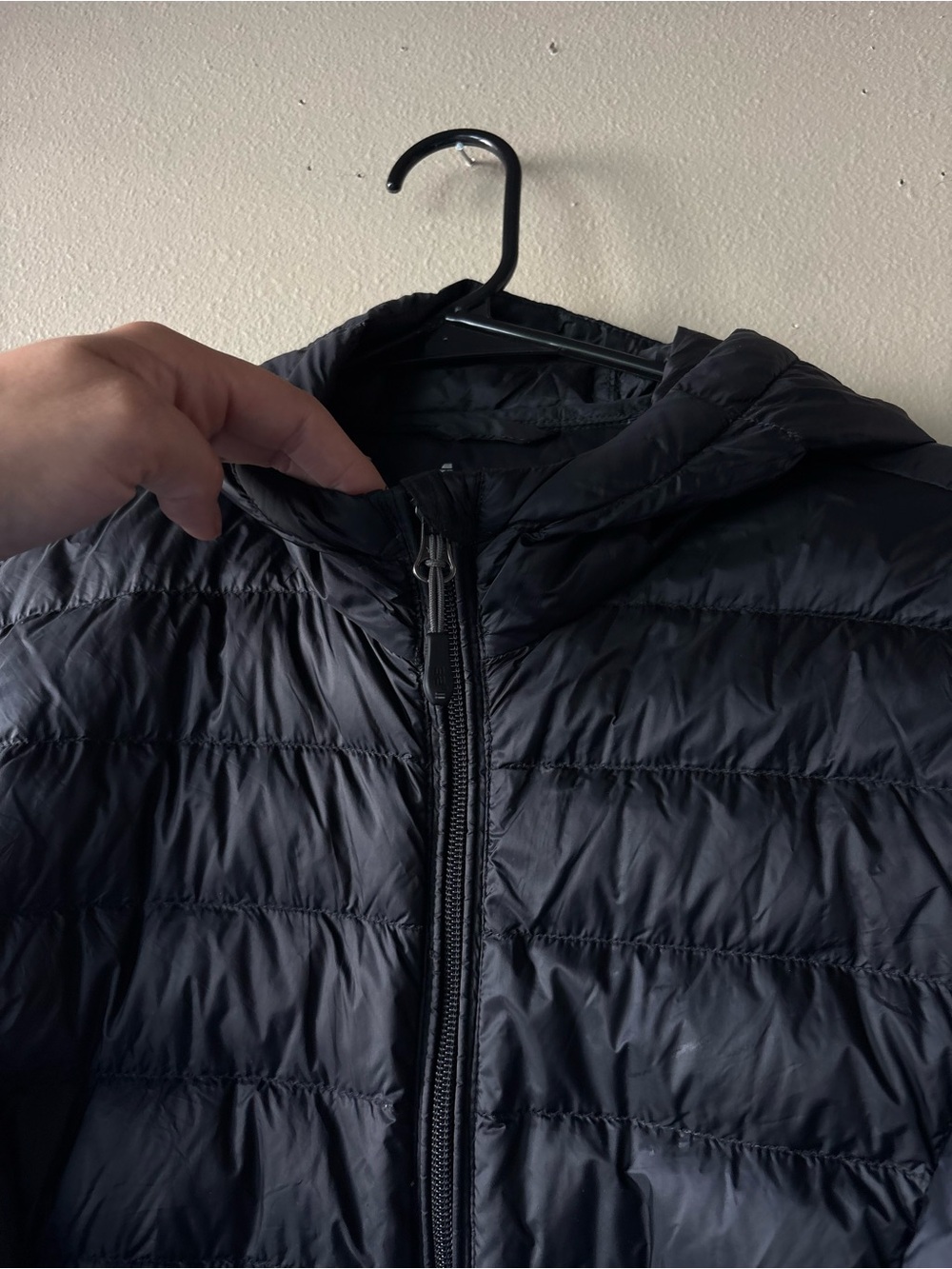 Aventure Long Down Filled Puffer Coat Hooded Black Winter Jacket - Picture 10 of 12